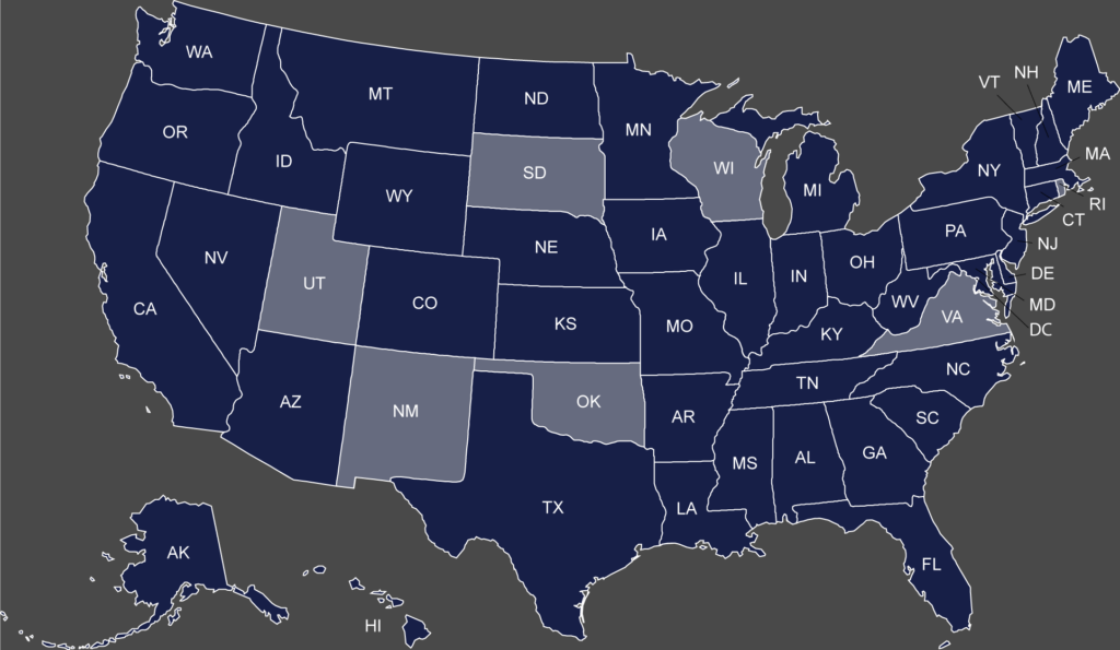 Current States With a Separate Medicaid Exclusion List